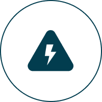Warning sign indicating a risk of electric shock.